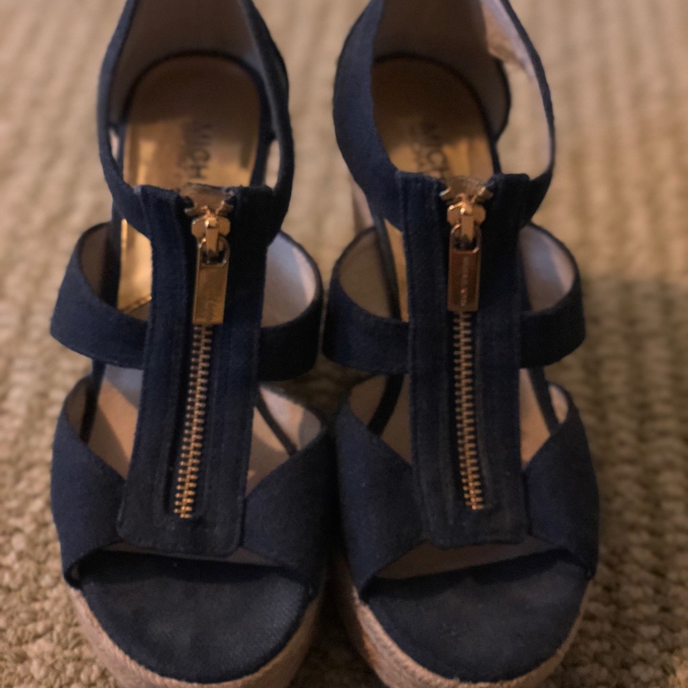 Navy blue wedges- Michael Kora